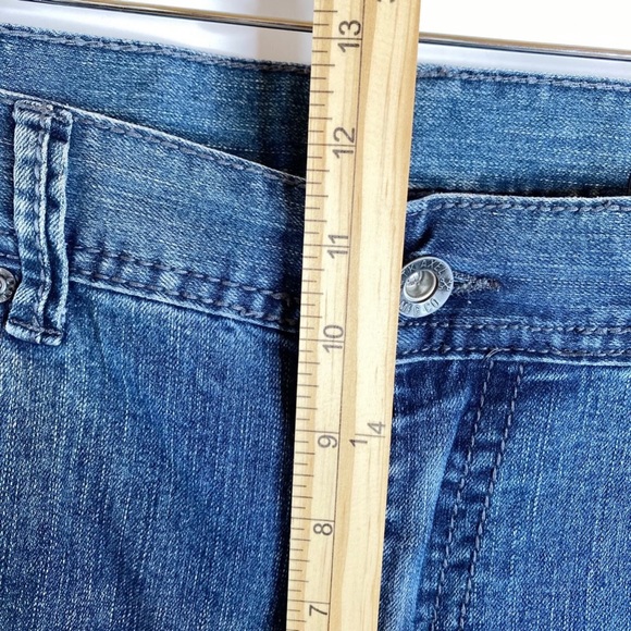 TK Axel Mens Jeans Sz 38x32 Slim Straight Med Wash Blue Distressed Denim - Picture 15 of 16